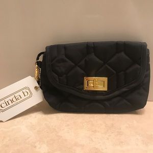 Cinda B Black Wristlet NWT